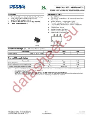 MMBZ5246BTS-7-F datasheet  